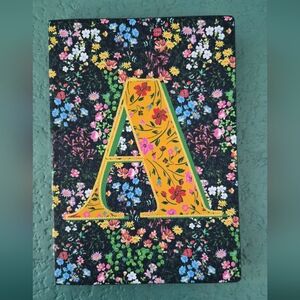 Anthropologie Monogram Floral Journal - Letter "A"